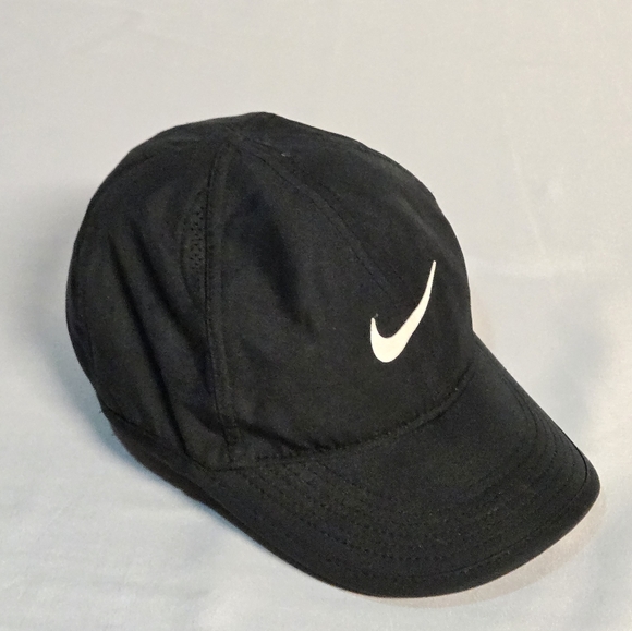 Nike Featherlight Dri-fit Hat Adjustable Black Cap Unisex Adult Lightweight - Picture 2 of 8